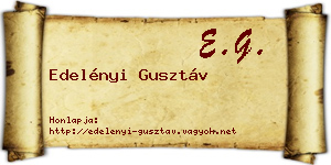 Edelényi Gusztáv névjegykártya